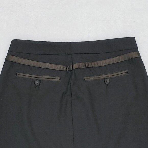 THEORY Brown Wool Pencil Skirt - Picture 8 of 12